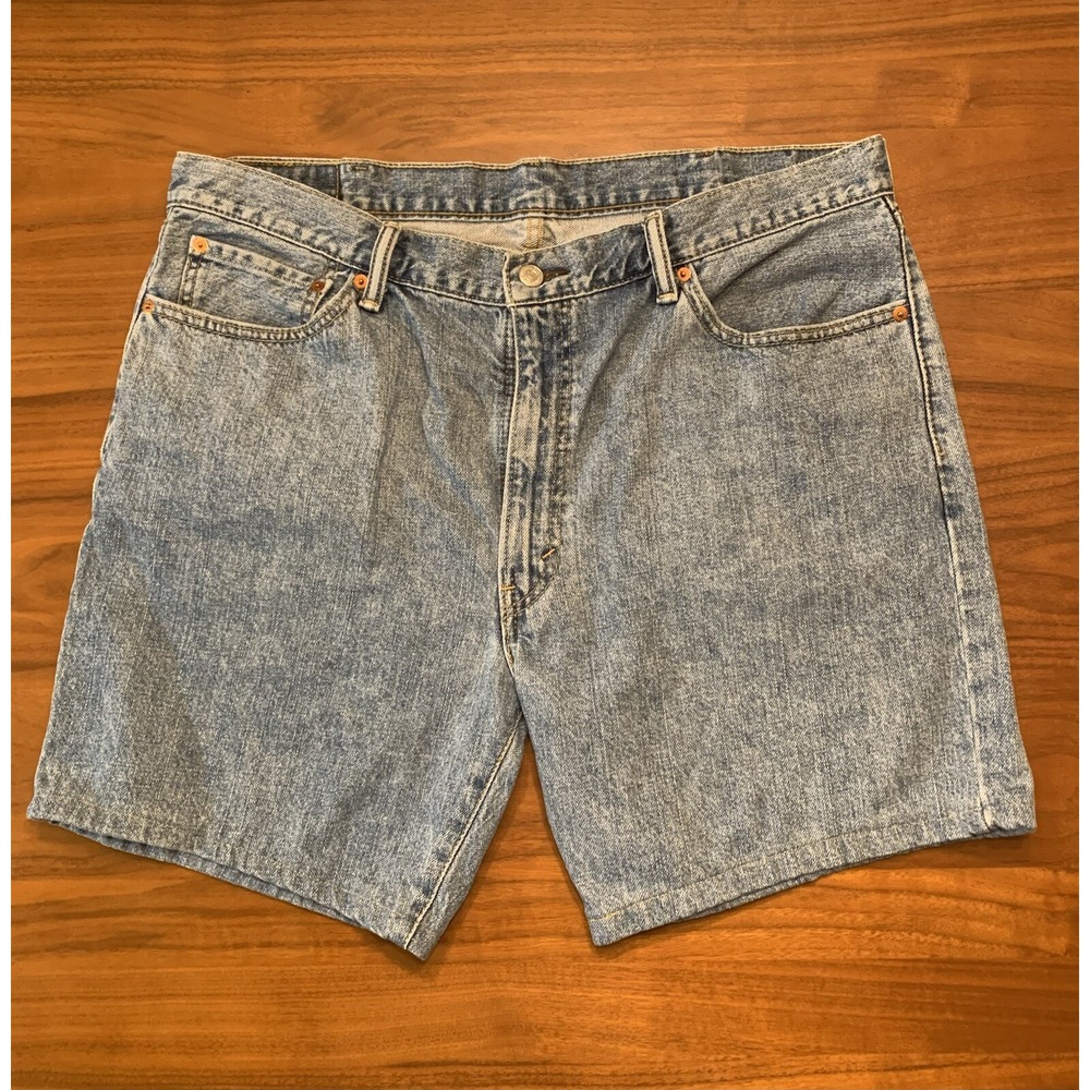 Levis 505 Jean Shorts Mens Fits 37 Blue 7" Cotton Straight Fit Denim Short Jort